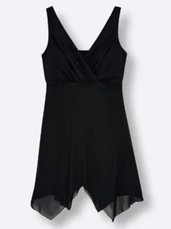 Badekleid mit Mesh-Rock und Shaping-Effekt