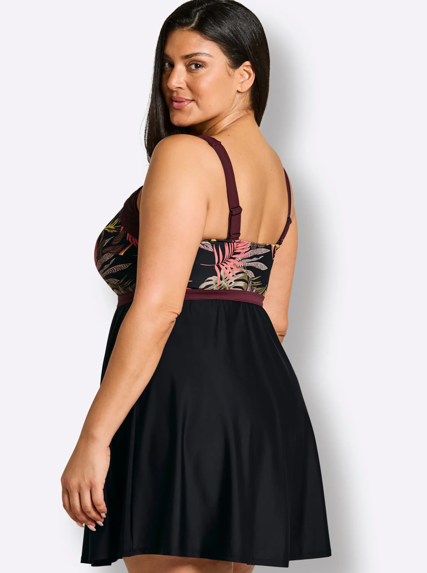 Badekleid mit tropischem Print