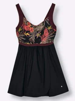 Badekleid mit tropischem Print