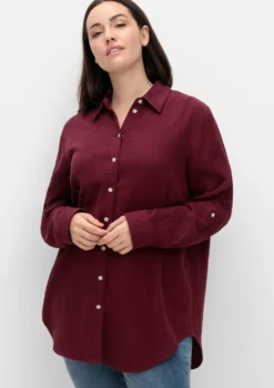 Baumwollbluse in Musselinqualität