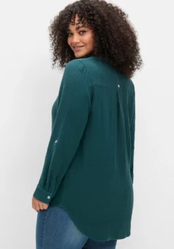 Baumwollbluse in Musselinqualität