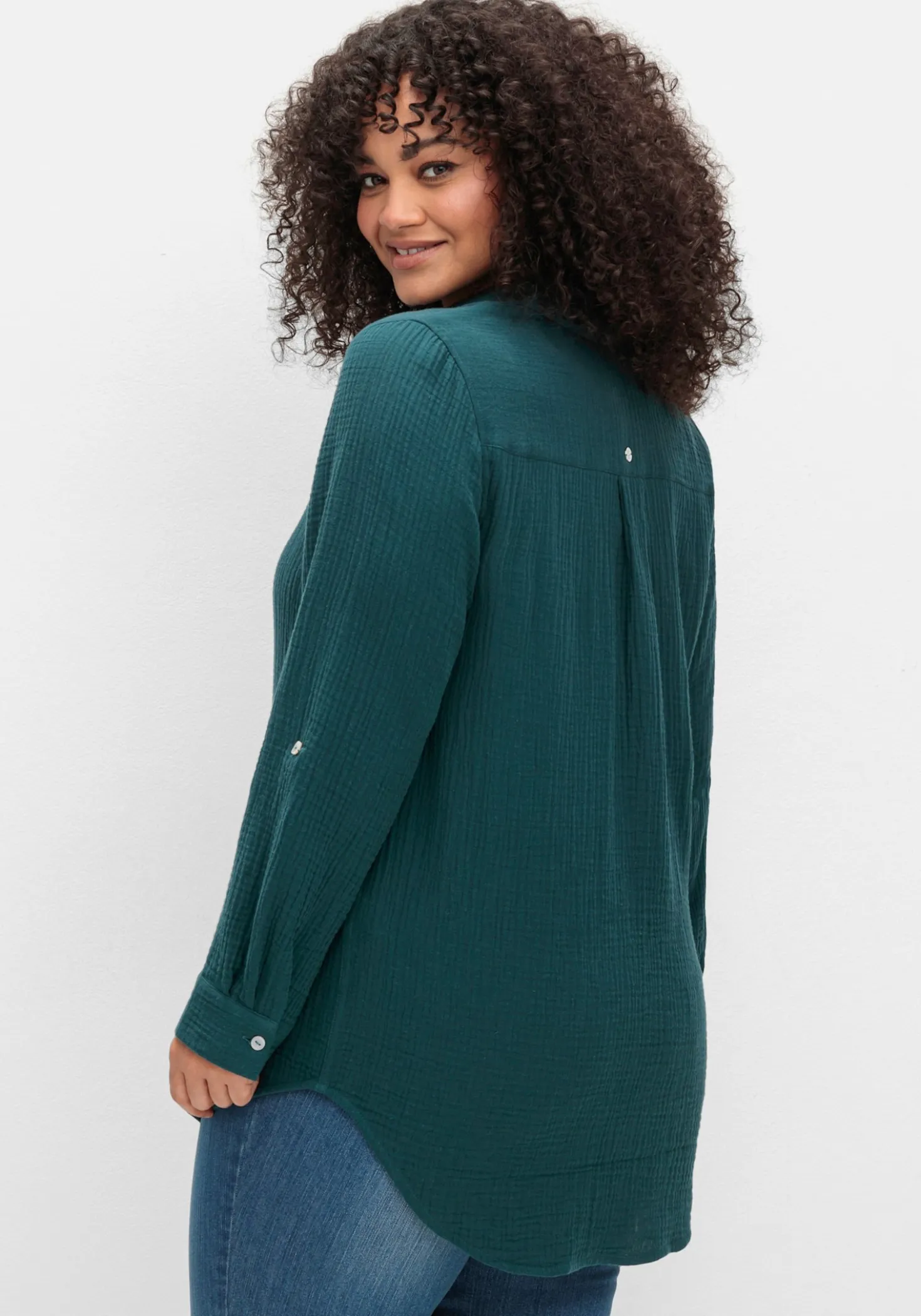 Baumwollbluse in Musselinqualität