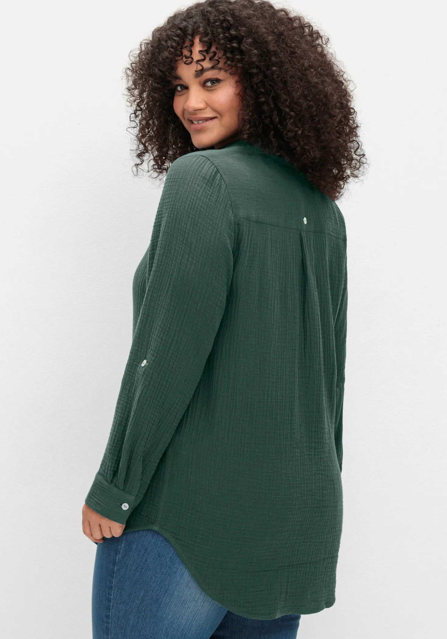 Baumwollbluse in Musselinqualität