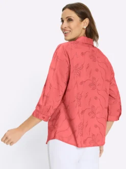 Baumwollbluse mit Madeira-Stickerei