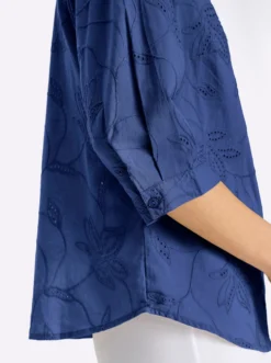 Baumwollbluse mit Madeira-Stickerei