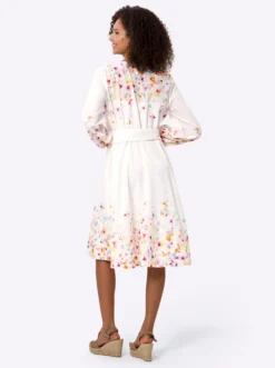 Baumwollkleid mit Bindegürtel