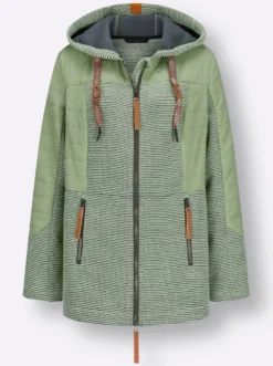 Übergangsjacke im Mix aus Fleece und Stepp
