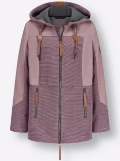 Übergangsjacke im Mix aus Fleece und Stepp