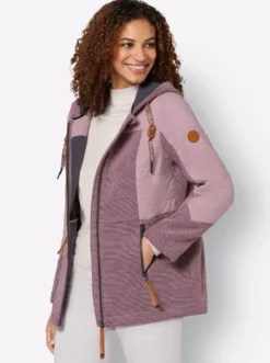 Übergangsjacke im Mix aus Fleece und Stepp