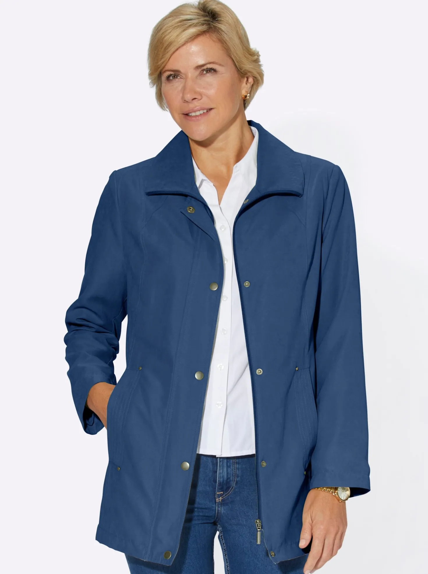 Übergangsjacke in Veloursleder-Optik
