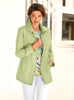 Übergangsjacke in Veloursleder-Optik