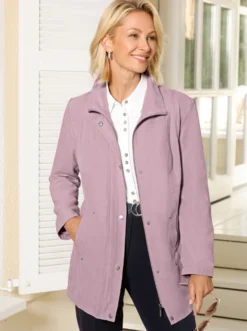 Übergangsjacke in Veloursleder-Optik