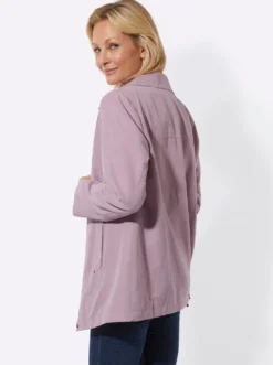 Übergangsjacke in Veloursleder-Optik