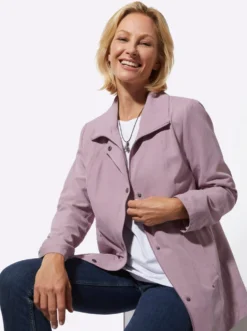 Übergangsjacke in Veloursleder-Optik
