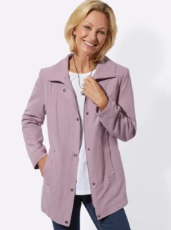 Übergangsjacke in Veloursleder-Optik
