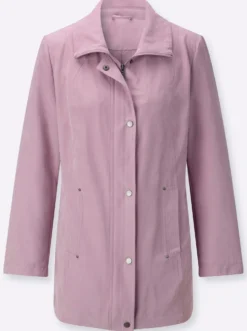 Übergangsjacke in Veloursleder-Optik