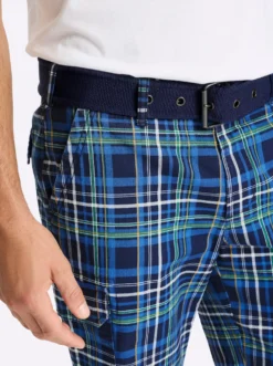 Bermudas mit Cargotaschen, kariert