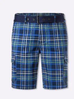 Bermudas mit Cargotaschen, kariert