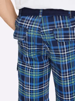 Bermudas mit Cargotaschen, kariert