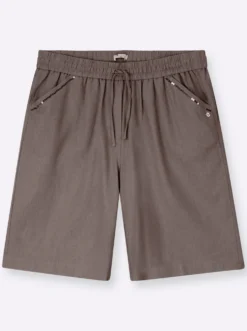 Bermudas mit Pailletten entlang der Taschen
