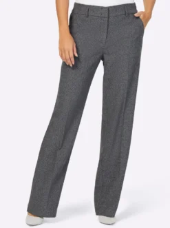 Bügelfaltenhose in Melange-Look