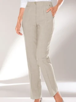 Bügelfaltenhose mit Reißverschluss-Taschen