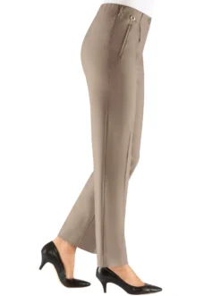Bügelfaltenhose mit Reißverschluss-Taschen