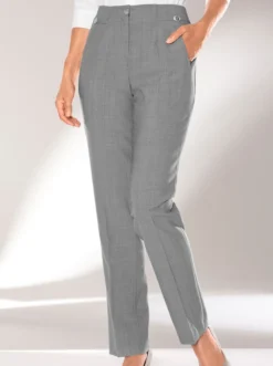 Bügelfaltenhose mit Reißverschluss-Taschen