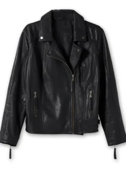 Bikerjacke aus weichem Lammnappa-Leder