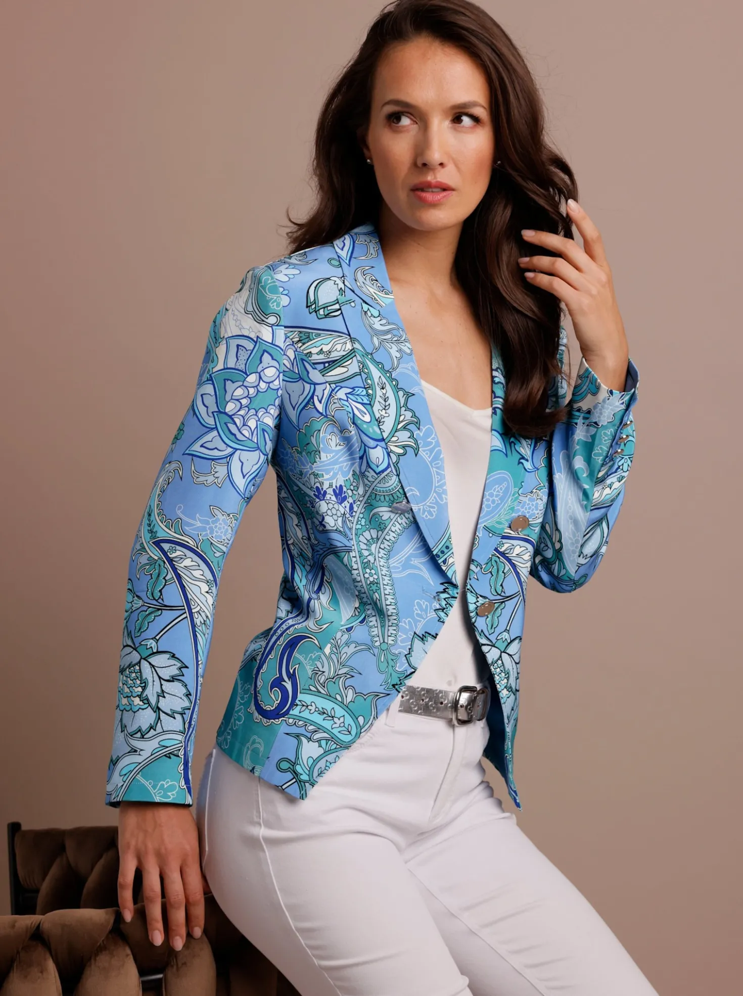 Blazer aus reiner, edler Seide
