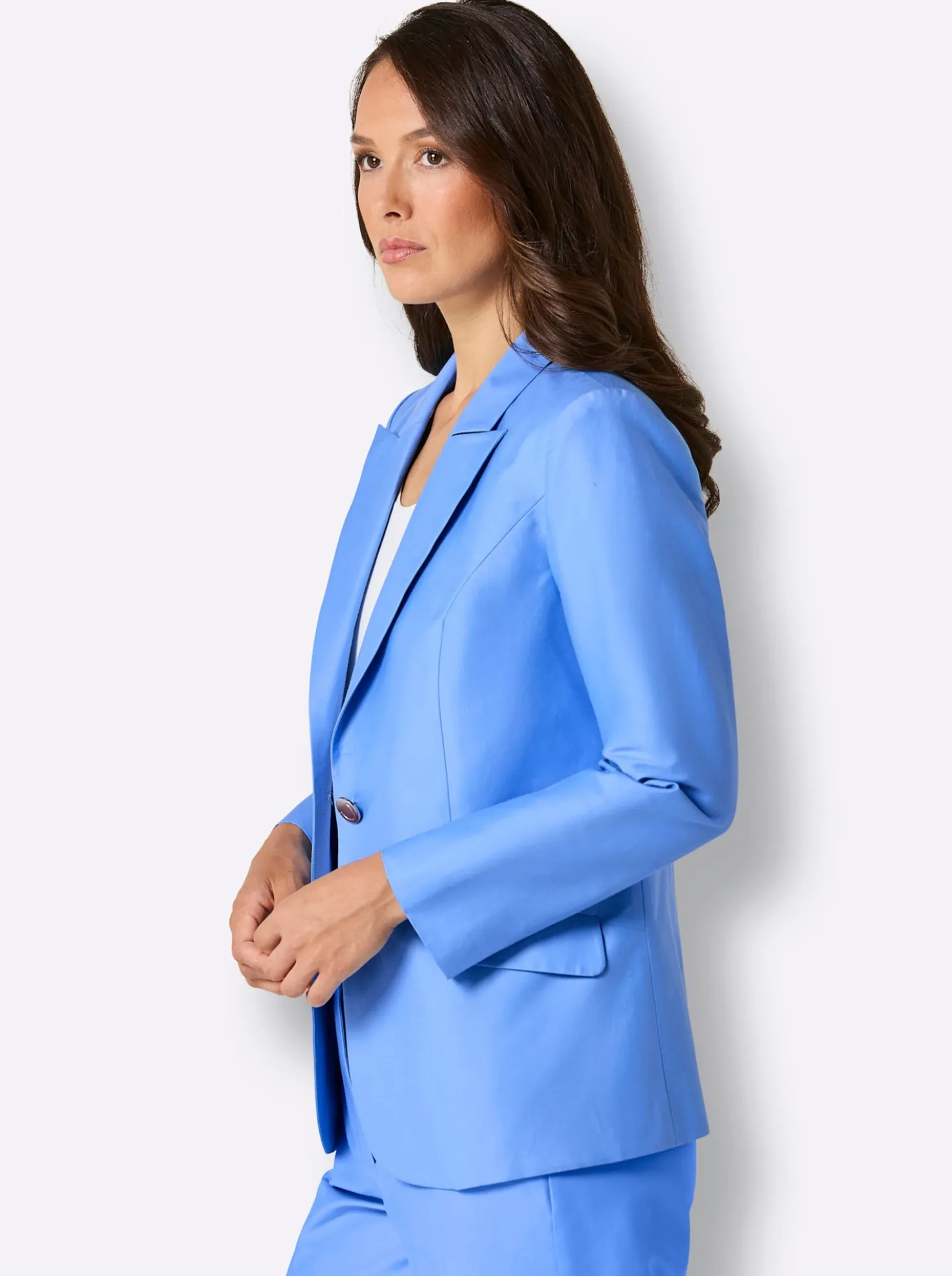 Blazer in Baumwoll-Seiden-Mischung