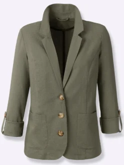 Blazer mit Knöpfen in Horn-Optik