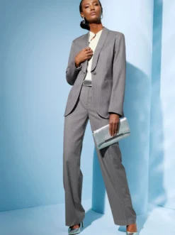 Blazer mit Nadelstreifen