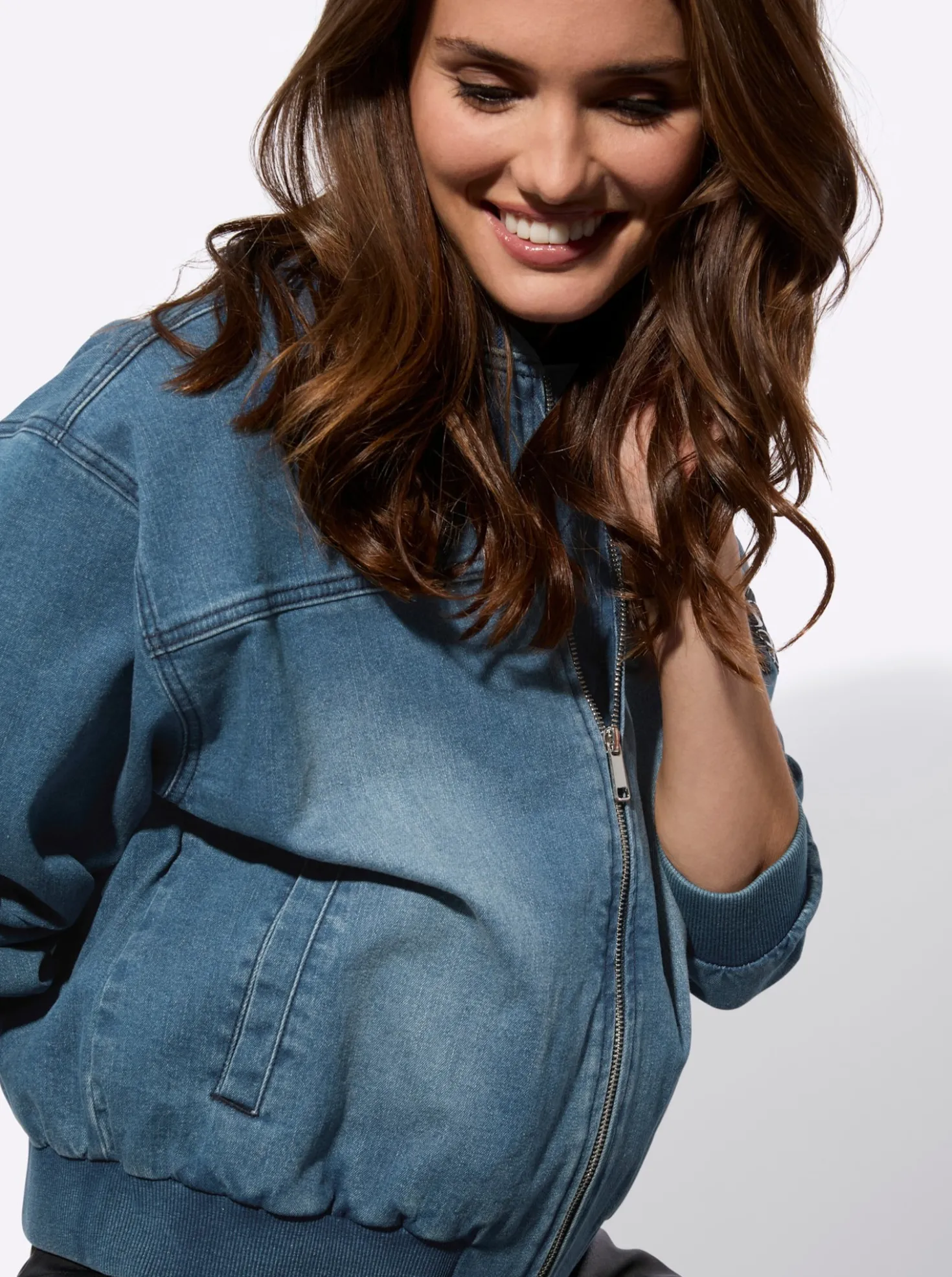Blouson in Denim-Qualität