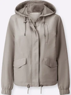 Blousonjacke mit weitenregulierbarer Kapuze