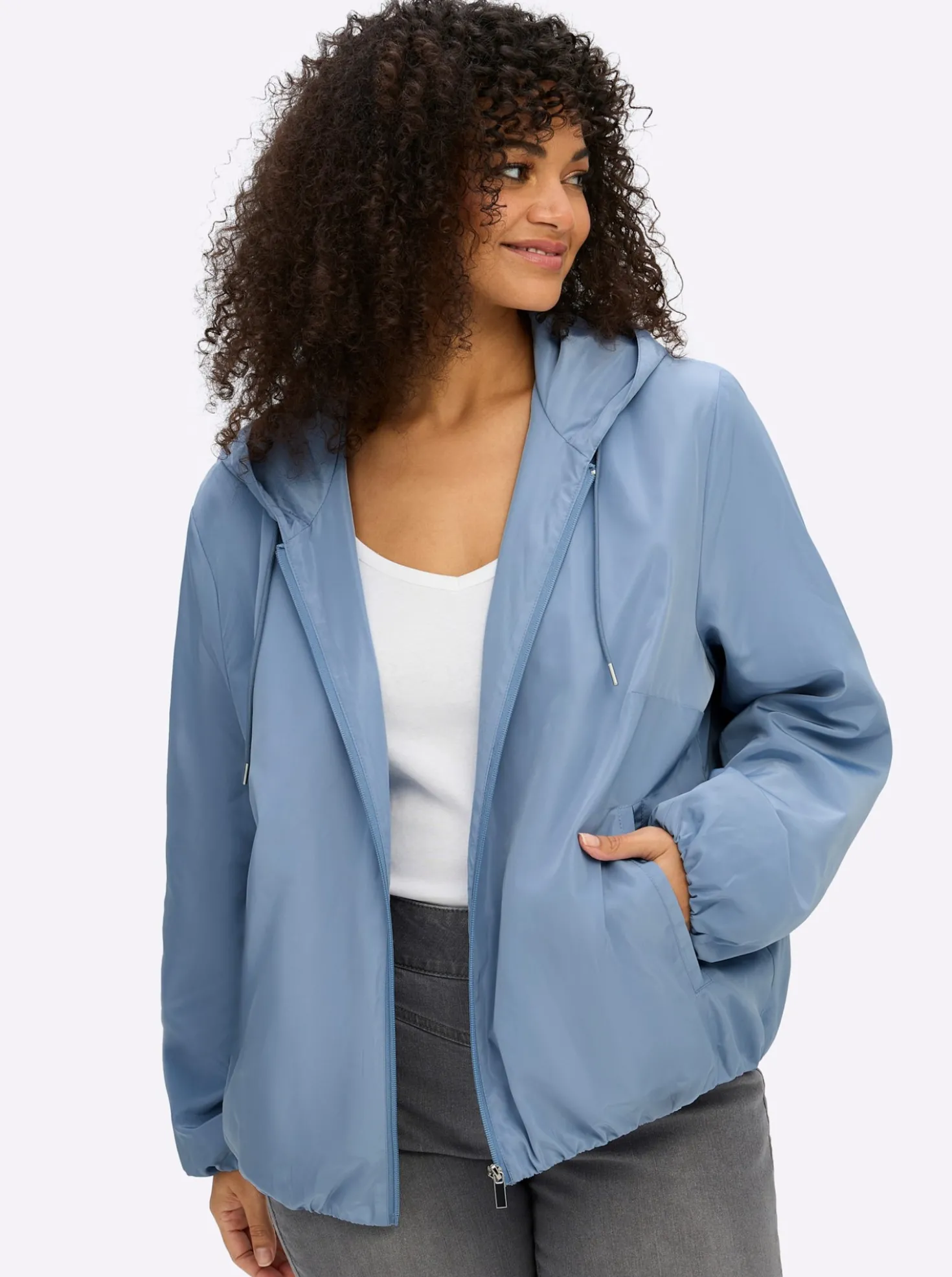 Blouson mit Kapuze und Gummibund