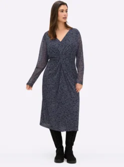 Blumenkleid aus Mesh, mit Knotendetail