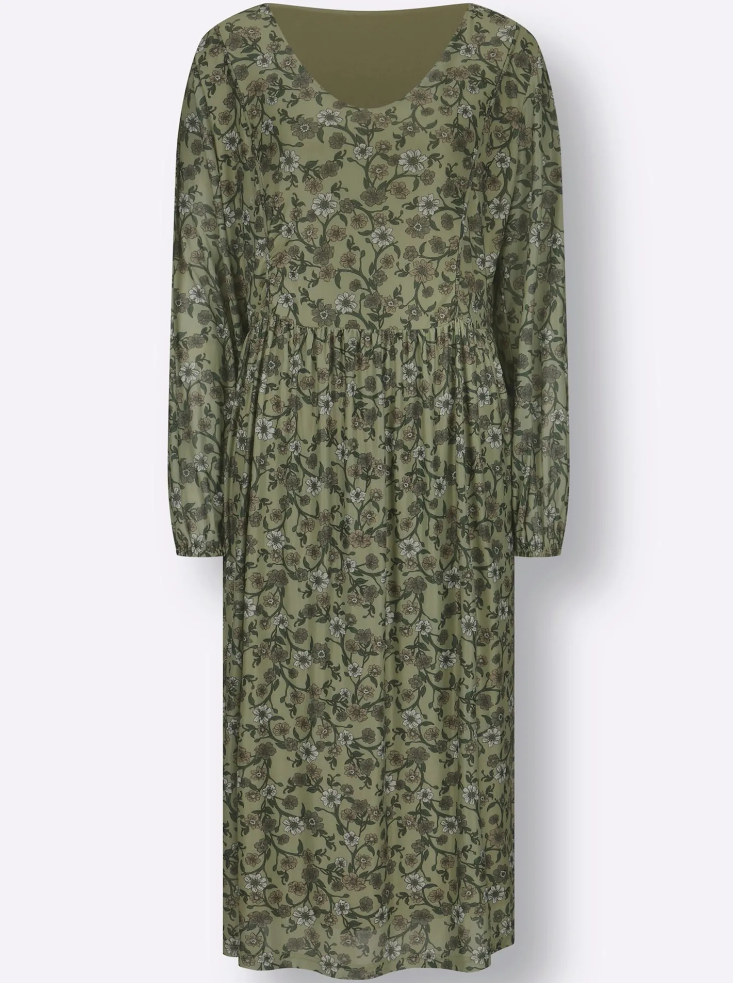 Blumenkleid in floral bedruckter Mesh-Qualität