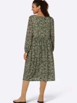 Blumenkleid in floral bedruckter Mesh-Qualität