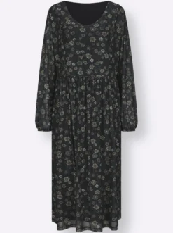 Blumenkleid in floral bedruckter Mesh-Qualität