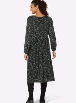 Blumenkleid in floral bedruckter Mesh-Qualität