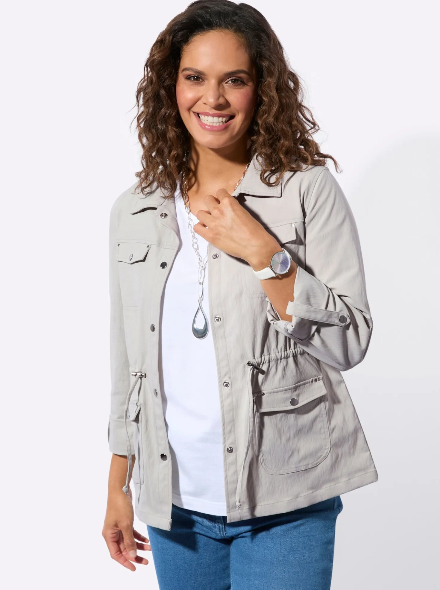 Blusenblazer mit Tunnelzug in der Taille
