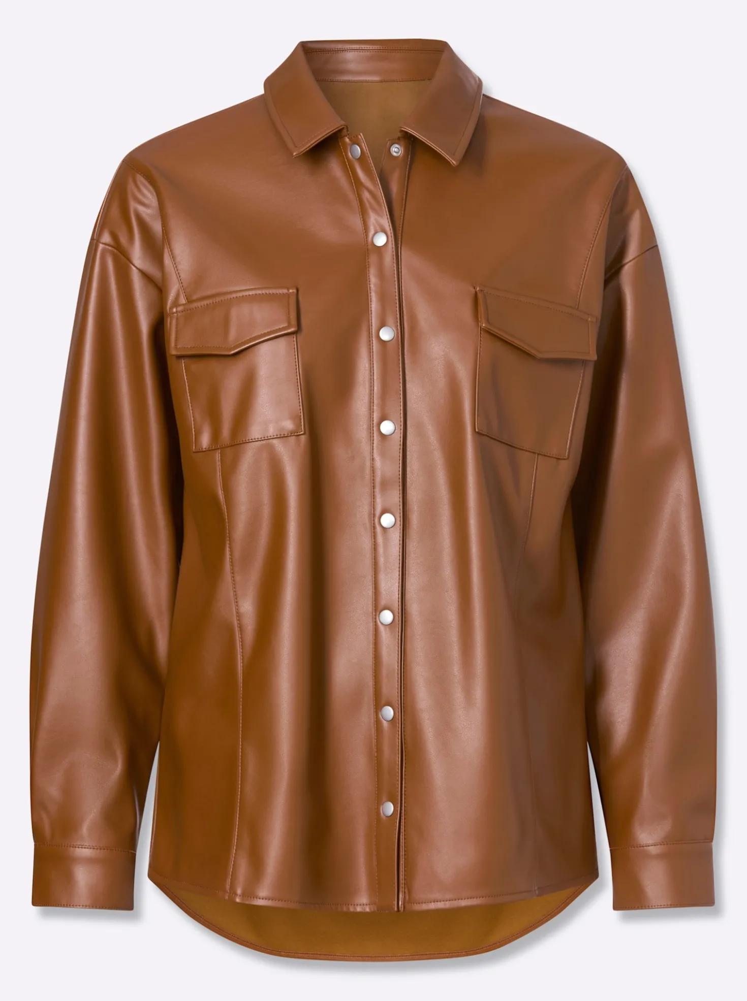 Blusenjacke in Leder-Optik