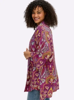 Blusenjacke mit floralem Muster