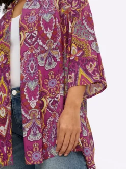 Blusenjacke mit floralem Muster