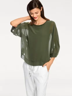 Blusenshirt mit Fledermausärmeln