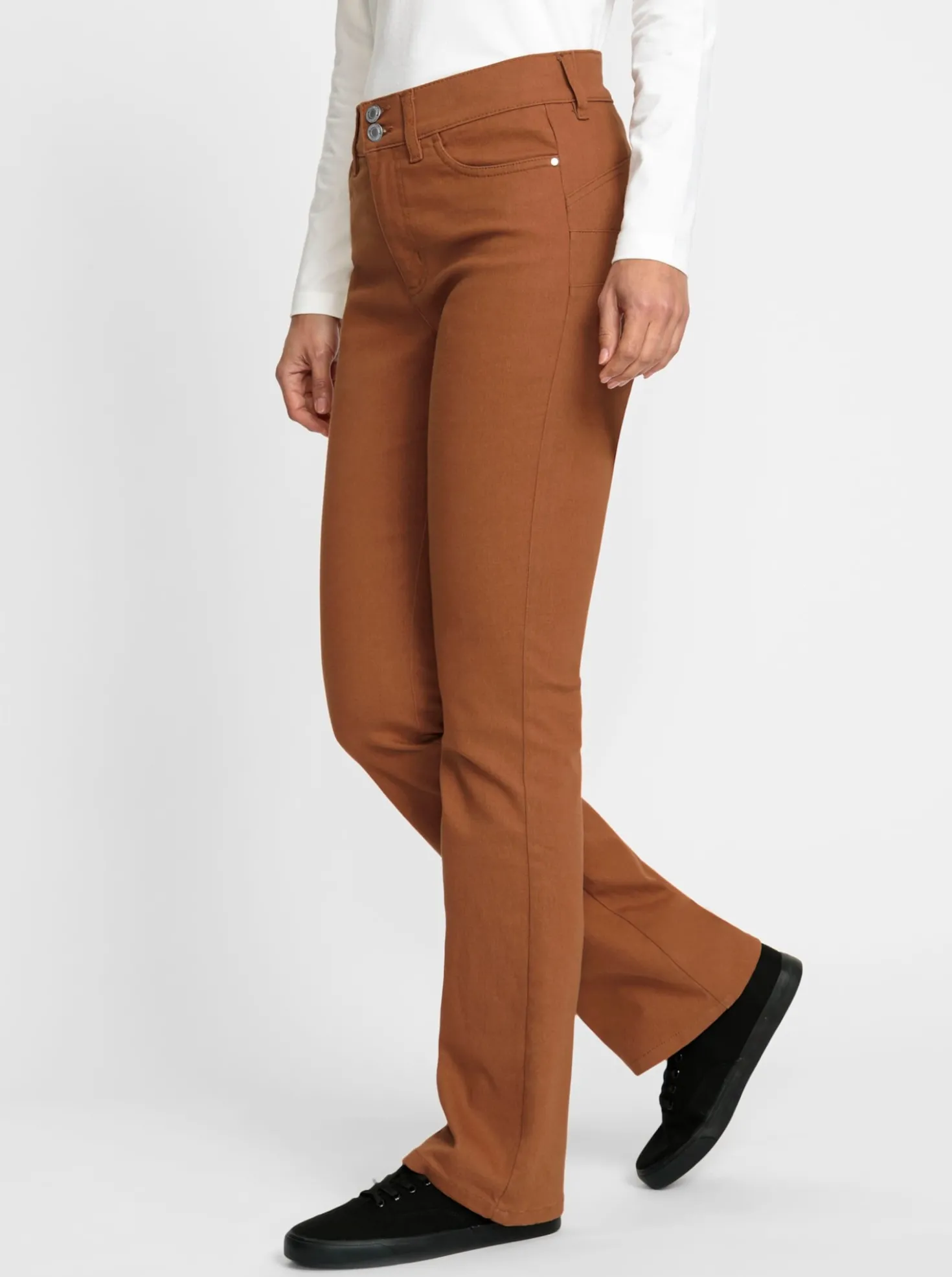 Bootcut-Jeans mit Push-up-Effekt