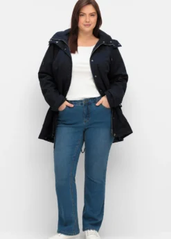 Bootcut-Jeans mit schmalem Bein und bequemer Taille