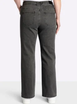 Bootcut-Jeans mit schmalem Gürtel