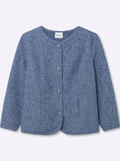 Boucléjacke mit Schmuckknöpfen